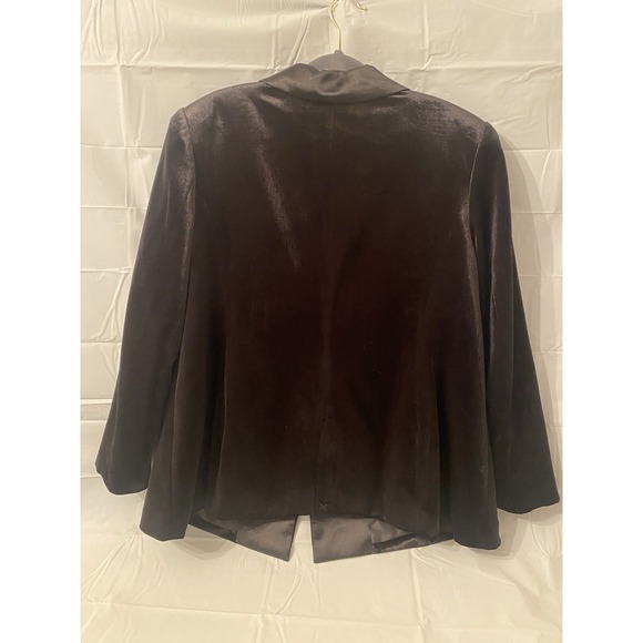 Eloquii Black Velvet Satin Blazer Womens Size 20 #254 - Picture 2 of 9